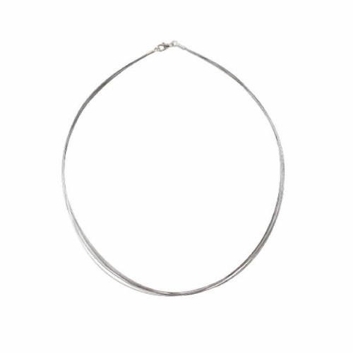 COLLAR 3 CABLES DE PLATA