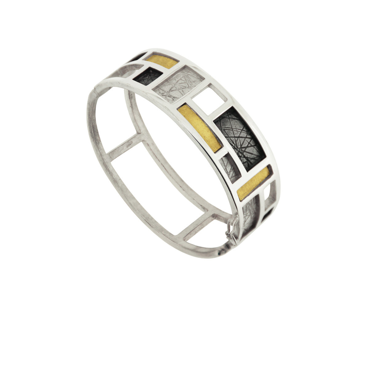 1479 - BA1479 - SILVER & GOLD BANGLE BA1479