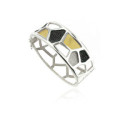 1593 - BA1593 - SILVER & GOLD BANGLE BA1593