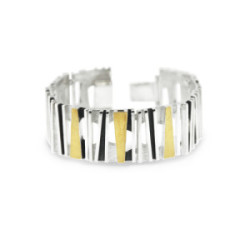 1628 - SILVER & GOLD BRACELET B1628