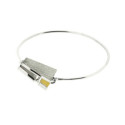 SILVER & GOLD BANGLE WITH DIAMOND