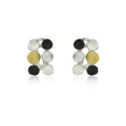 1516 - E1516 - PENDIENTES DE PLATA Y ORO E1516