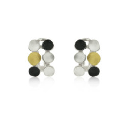 1516 - E1516 - SILVER & GOLD EARRINGS E1516