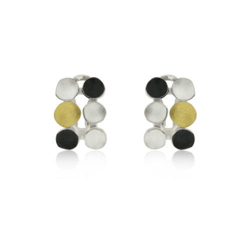 1516 - E1516 - SILVER & GOLD EARRINGS E1516