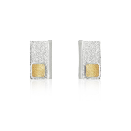 1520 - E1520 - PENDIENTES DE PLATA Y ORO E1520
