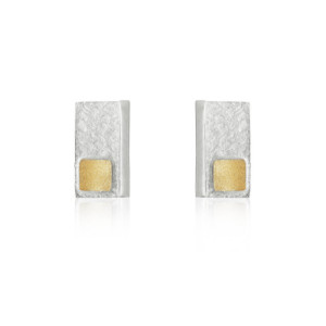 1520 - E1520 - SILVER & GOLD EARRINGS E1520