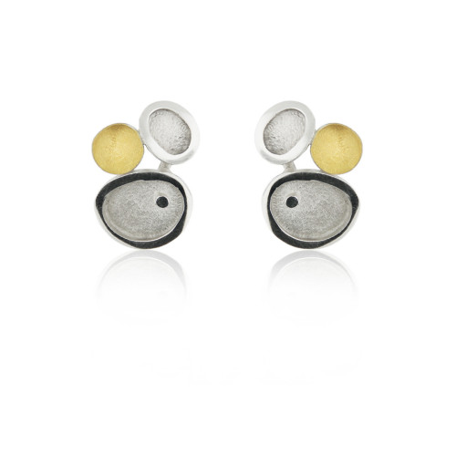 1803 - E1803 - PENDIENTES DE PLATA Y ORO E1803
