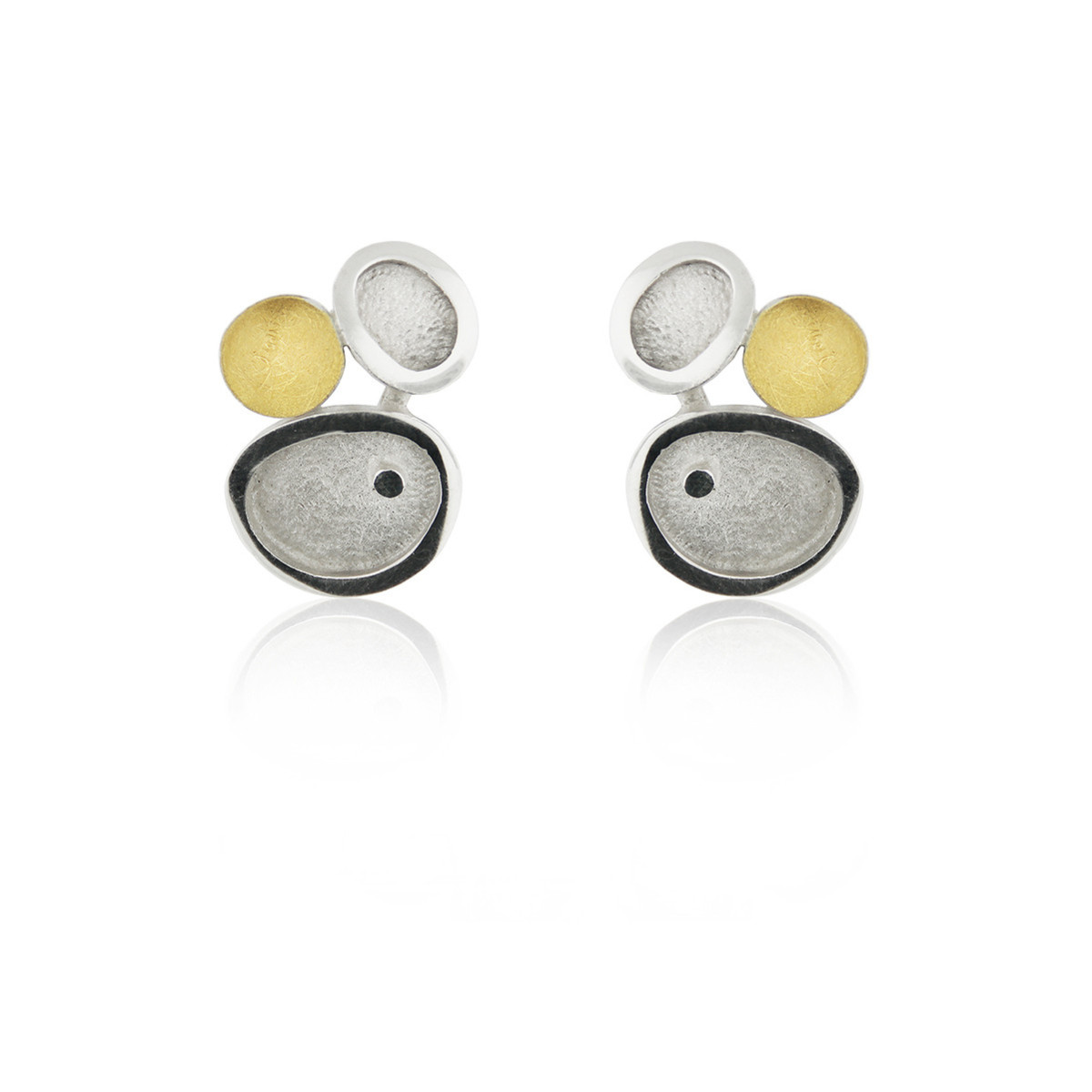 1803 - E1803 - PENDIENTES DE PLATA Y ORO E1803