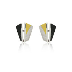 1859 - E1859 - SILVER & GOLD EARRINGS E1859