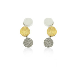 1872 - E1872 - SILVER & GOLD EARRINGS E1872