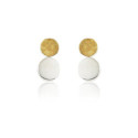 1872 - E1872S - SILVER & GOLD EARRINGS E1872S