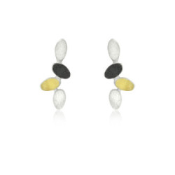 1873 - E1873L - SILVER & GOLD EARRINGS E1873L