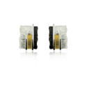 SILVER & GOLD EARRINGS WITH DIAMONDS SILVER & GOLD EARRINGS WITH DIAMONDS