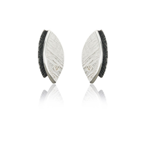 PENDIENTES PLATA Y DIAMANTES