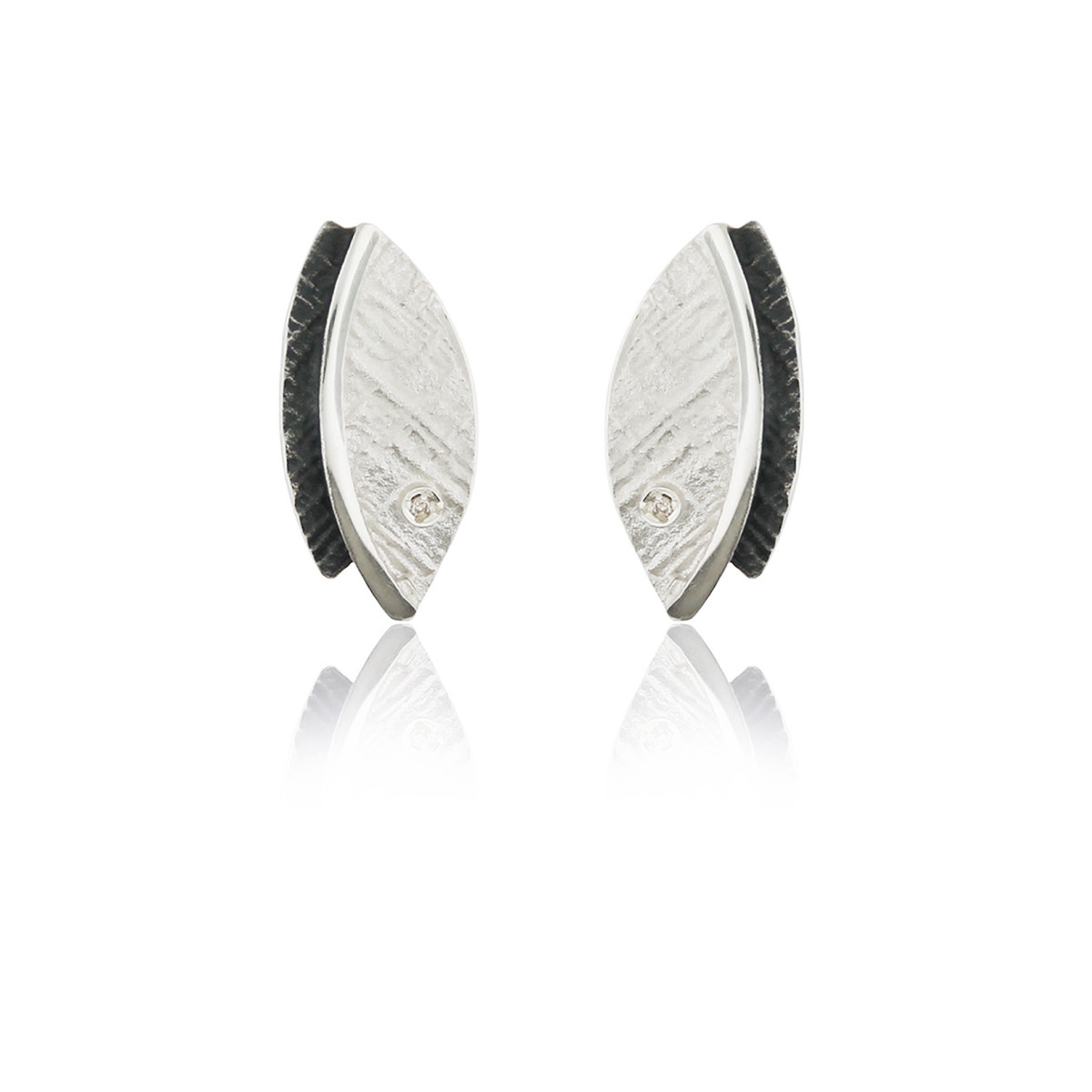 PENDIENTES PLATA Y DIAMANTES