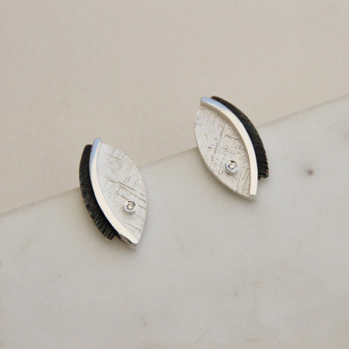 1941 - E1941 - PENDIENTES PLATA Y DIAMANTES E1941