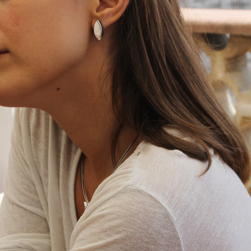 PENDIENTES PLATA Y DIAMANTES