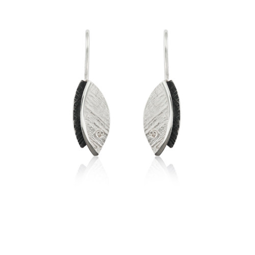 PENDIENTES PLATA Y DIAMANTES