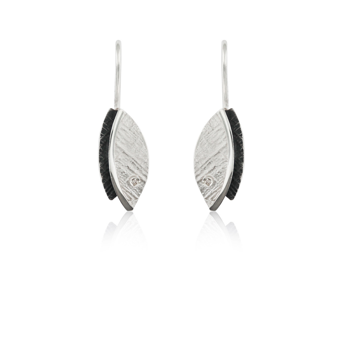 PENDIENTES PLATA Y DIAMANTES