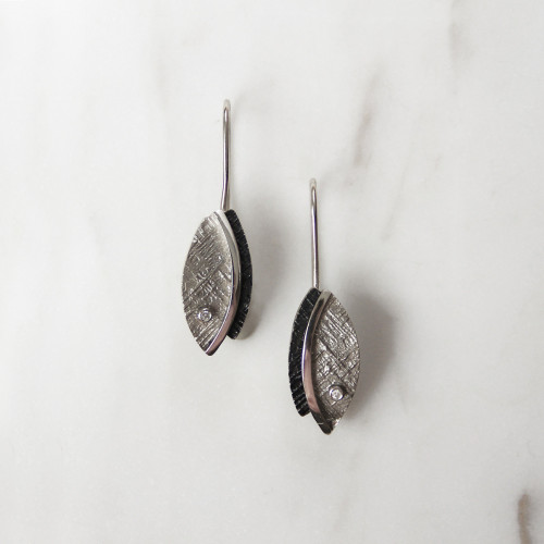 PENDIENTES PLATA Y DIAMANTES