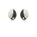 PENDIENTES PLATA Y ORO Y DIAMANTES