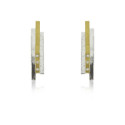 1992 - E1992D - SILVER & GOLD EARRINGS w/ DIAMONDS E1992D