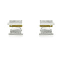 1992 - E1992MD - SILVER & GOLD EARRINGS w/ DIAMONDS E1992MD