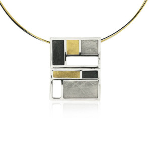 1479 - SILVER & GOLD PENDANT P1479