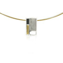 1479 - P1479M - SILVER & GOLD PENDANT P1479M