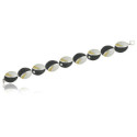 PULSERA PLATA Y ORO Y DIAMANTES PULSERA PLATA Y ORO Y DIAMANTES