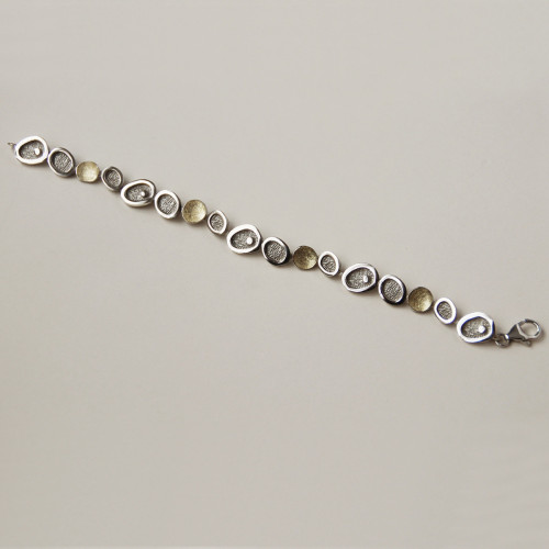1803 - B1803 - PULSERA PLATA Y ORO B1803