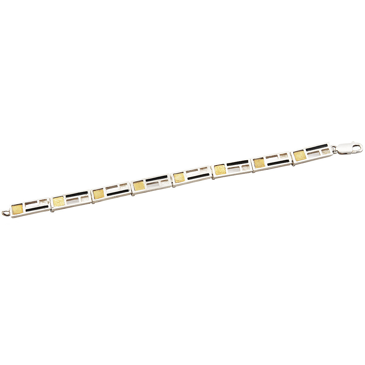 1479 - B1479S - SILVER & GOLD BRACELET B1479S