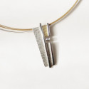 SILVER & GOLD PENDANT WITH DIAMOND SILVER & GOLD PENDANT WITH DIAMOND