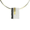 SILVER & GOLD PENDANT WITH DIAMOND SILVER & GOLD PENDANT WITH DIAMOND