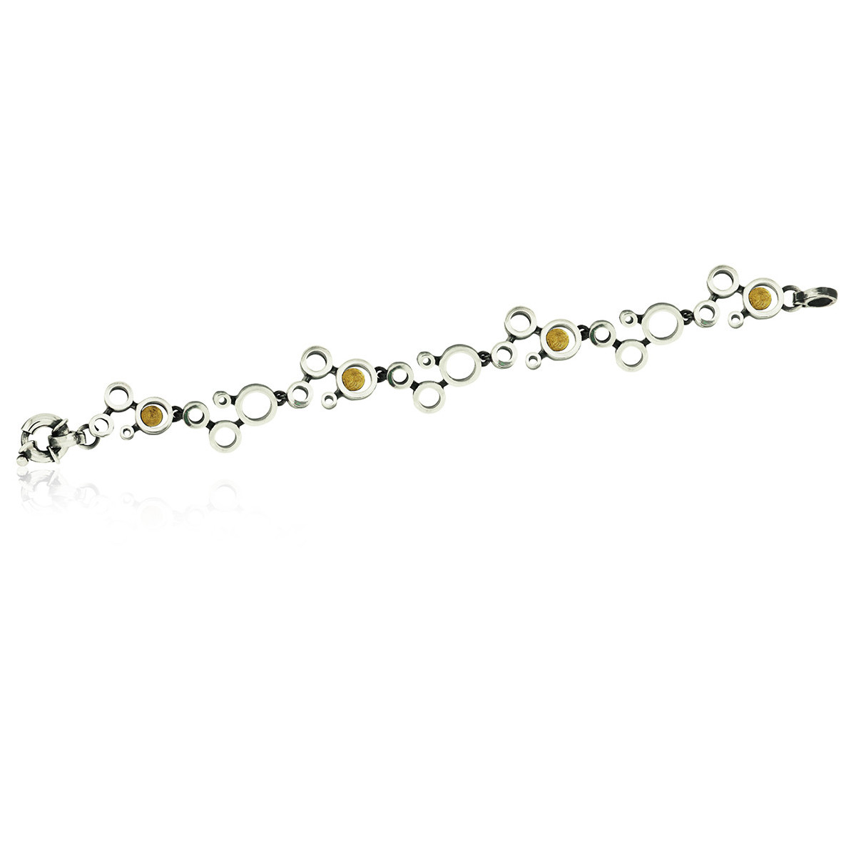 1845 - PULSERA PLATA Y ORO. B1845S